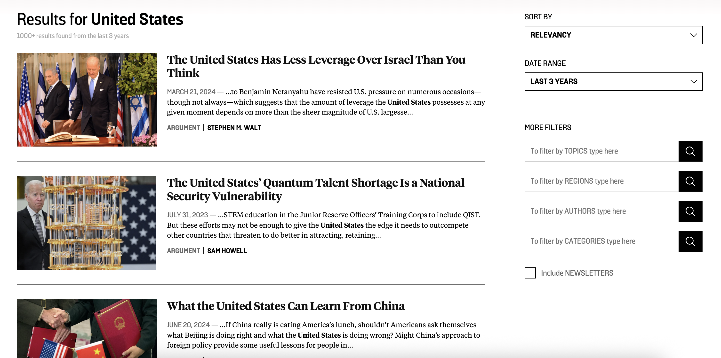 Foreign Policy Magazine - Search Appliance
